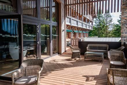 Chalet Hotel Le Collet, Haute Vosges, Terrasse